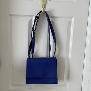 A marine blue crossbody bag